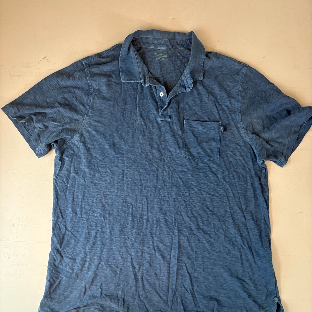 Vineyard Vines Heathered Blue Polo Shirt
